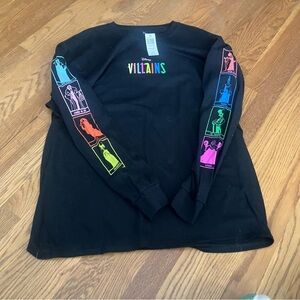 NWT Disney Villains long sleeve tee with neon graphics